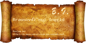 Brassoványi Ingrid névjegykártya